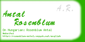 antal rosenblum business card